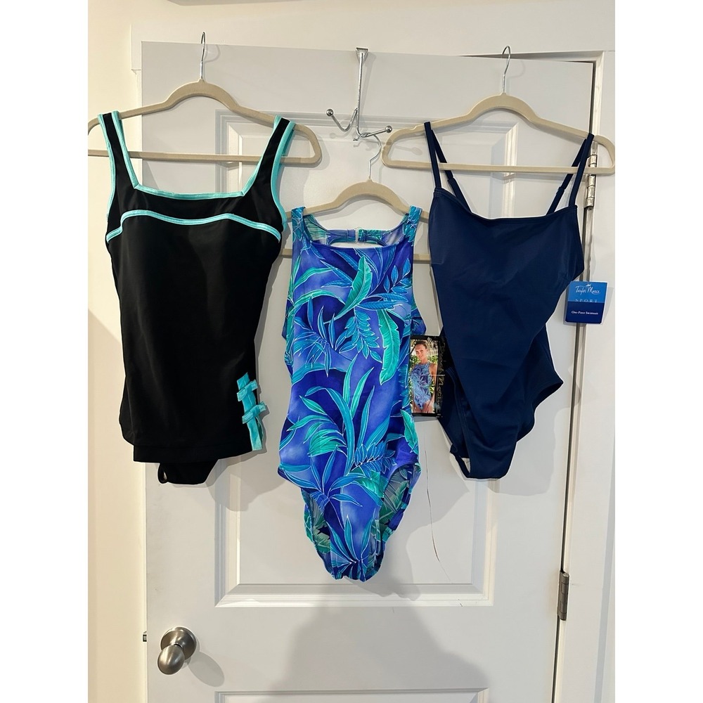 Bundle of 3 New Swimsuits One Piece size 12